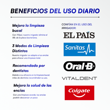 SONRÍE+ - Irrigador Bucal Premium™