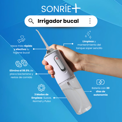 SONRÍE+ - Irrigador Bucal Premium™