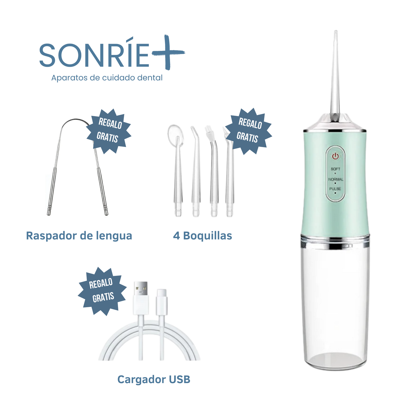 SONRÍE+ - Irrigador Bucal Premium™
