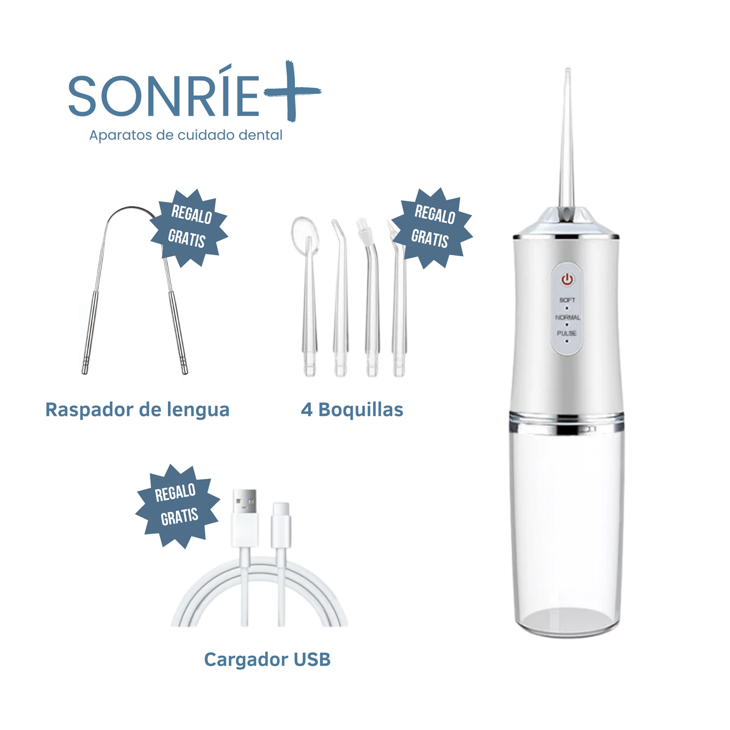 SONRÍE+ - Irrigador Bucal Premium™