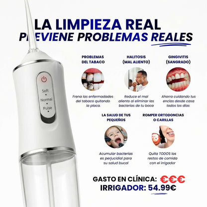 SONRÍE+ - Irrigador Bucal Premium™