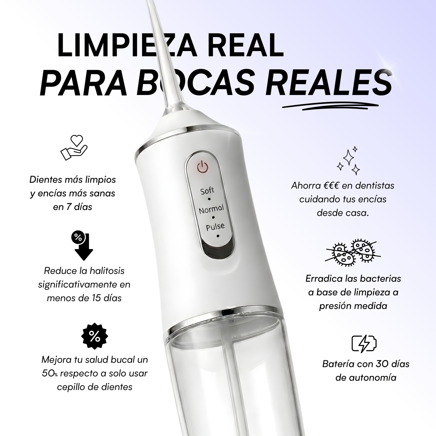 SONRÍE+ - Irrigador Bucal Premium™