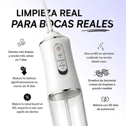 SONRÍE+ - Irrigador Bucal Premium™