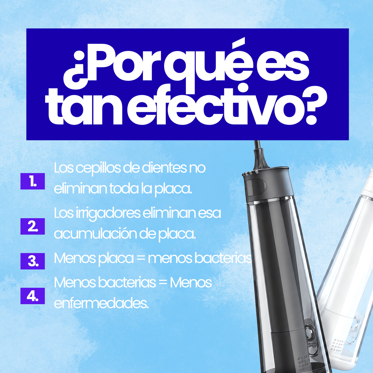 SONRÍE+ - Irrigador bucal Slim